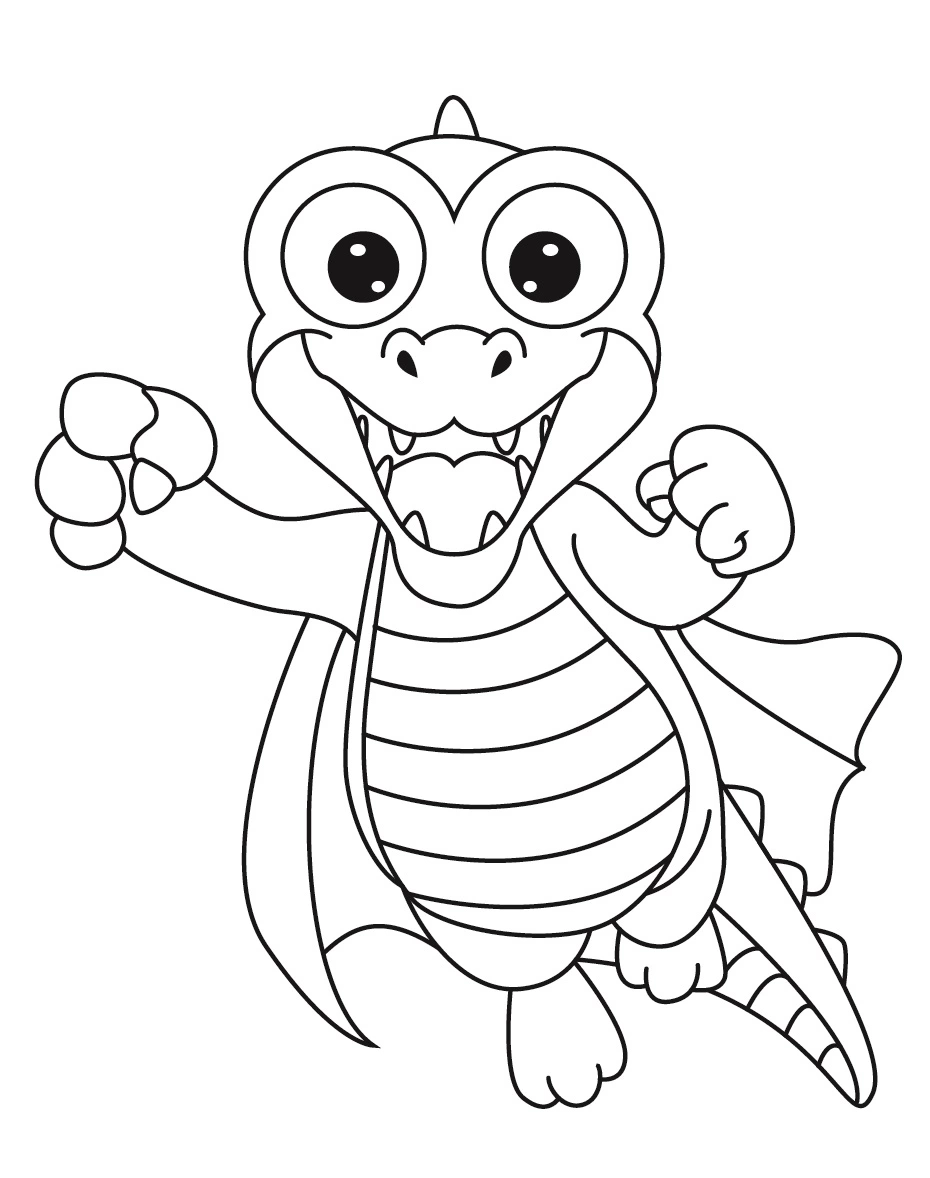 Kolorowanka aligator superman